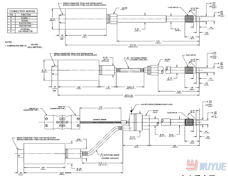 TPT463XL高温熔体压力传感器 (high temperature melt pressure sensor)